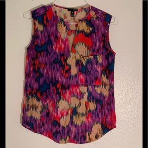 Sleeveless tie dye blouse